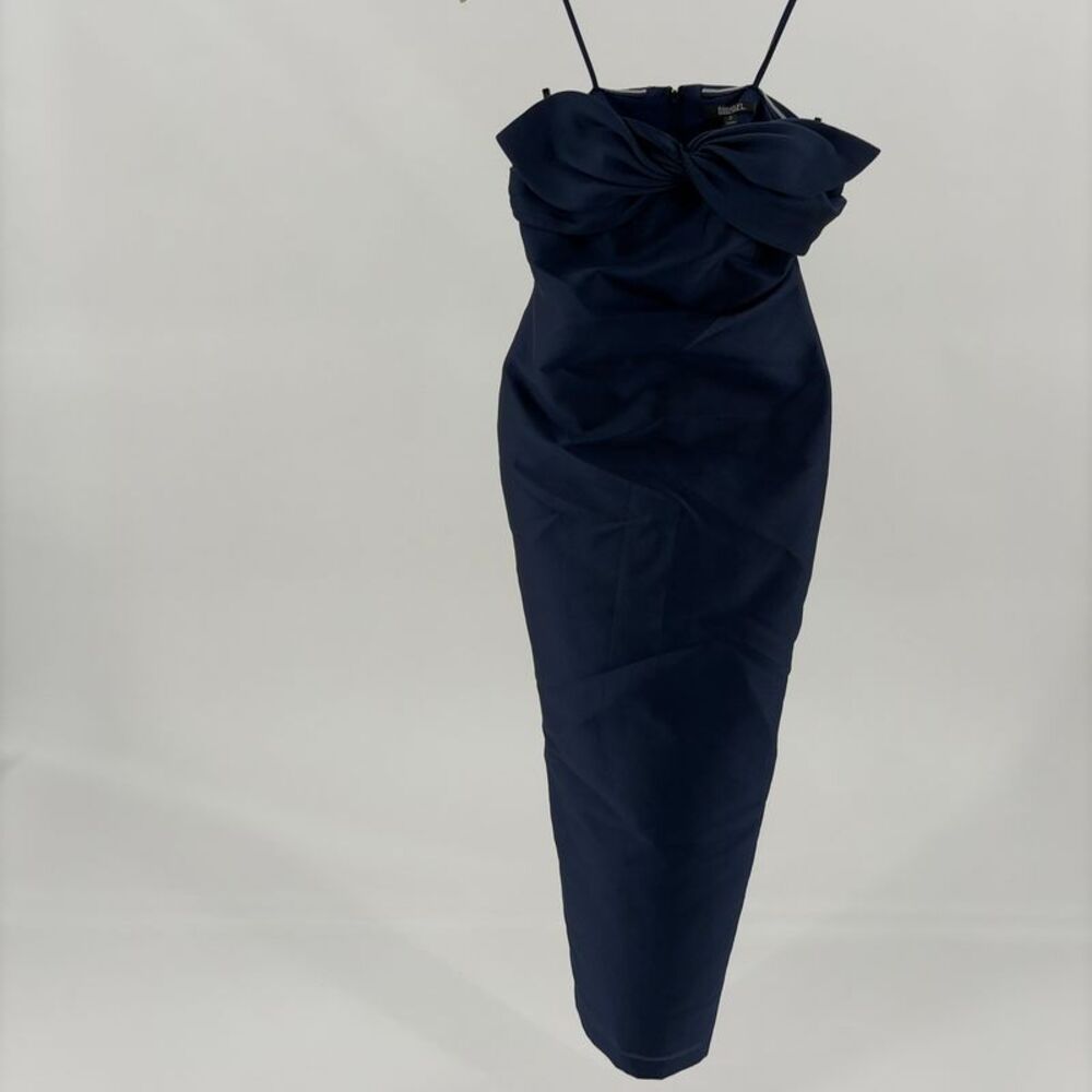 Badgley Mischka Bow Tie Strap Gown